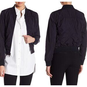VINCE Washed Shrunken Bomber Jacket (XS)